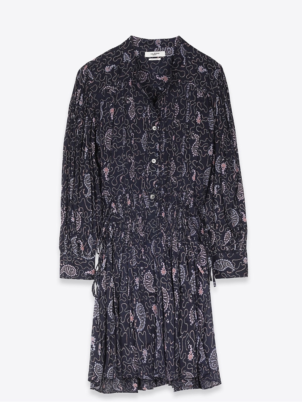 Isabel Marant Etoile Robe Anaco Shirred Waist Dress - 100% Cotton - Size Small